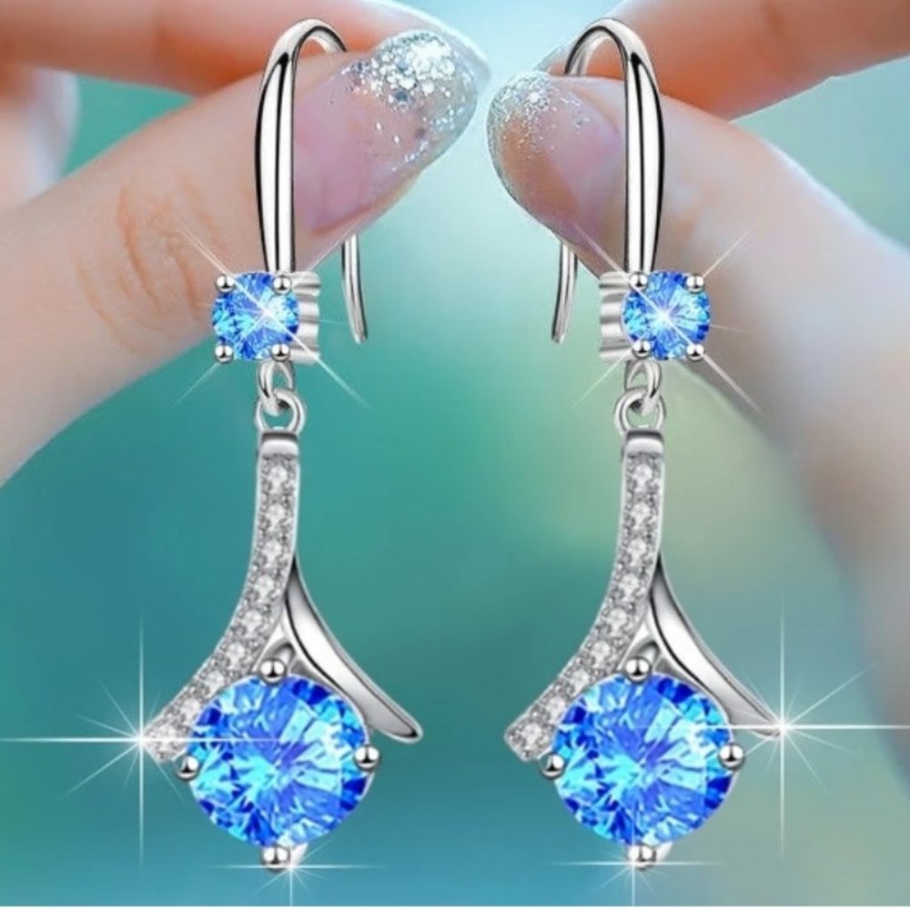 Sterling Silver Blue Earrings